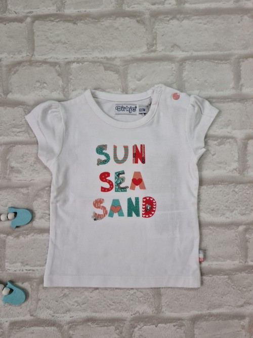 Tricou fete alb cu inscriptii